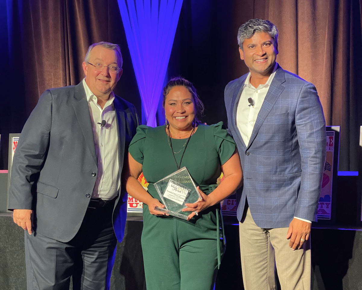 David Dill, LifePoint Health Chairman and CEO; Veronica Tijerina-Rangel, WVMC Oncology Nurse Navigator; Jason Zachariah, LifePoint Health Executive Vice President and COO.